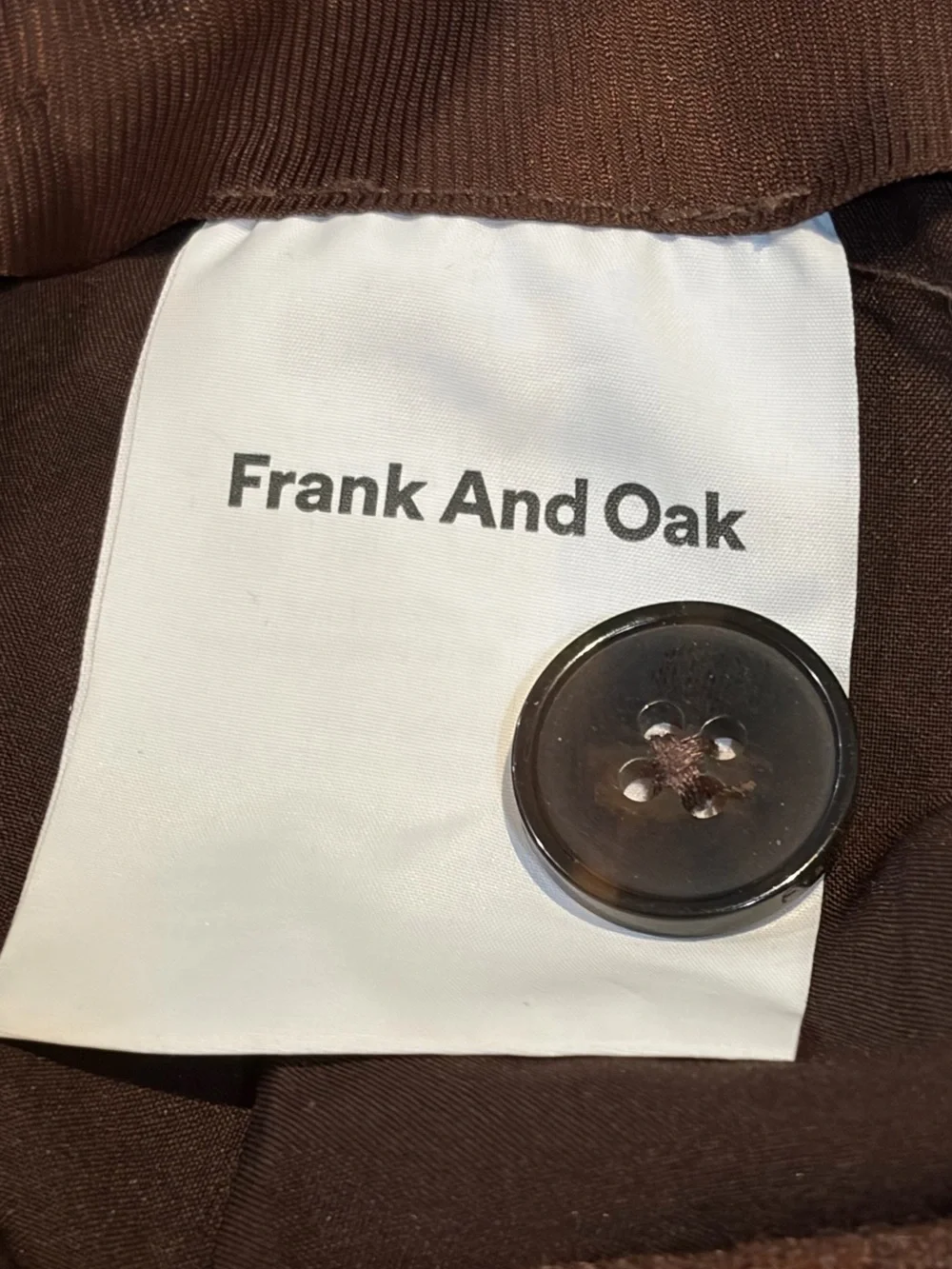 Frank & Oak Gertrude Brown Wool-Blend Wide Leg Tailored Pants Size 4 - Picture 8 of 8